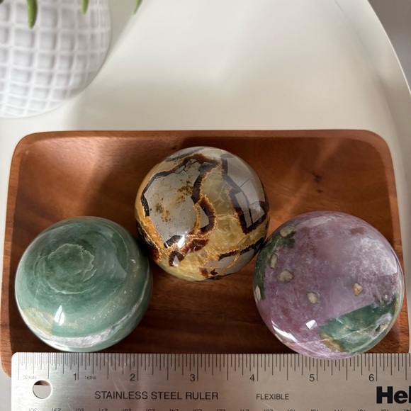 Moving Sale! 2 Ocean Jaspers, Septarian Nodules Sphere, Moon Stone, Rose Quartz - Picture 4 of 8